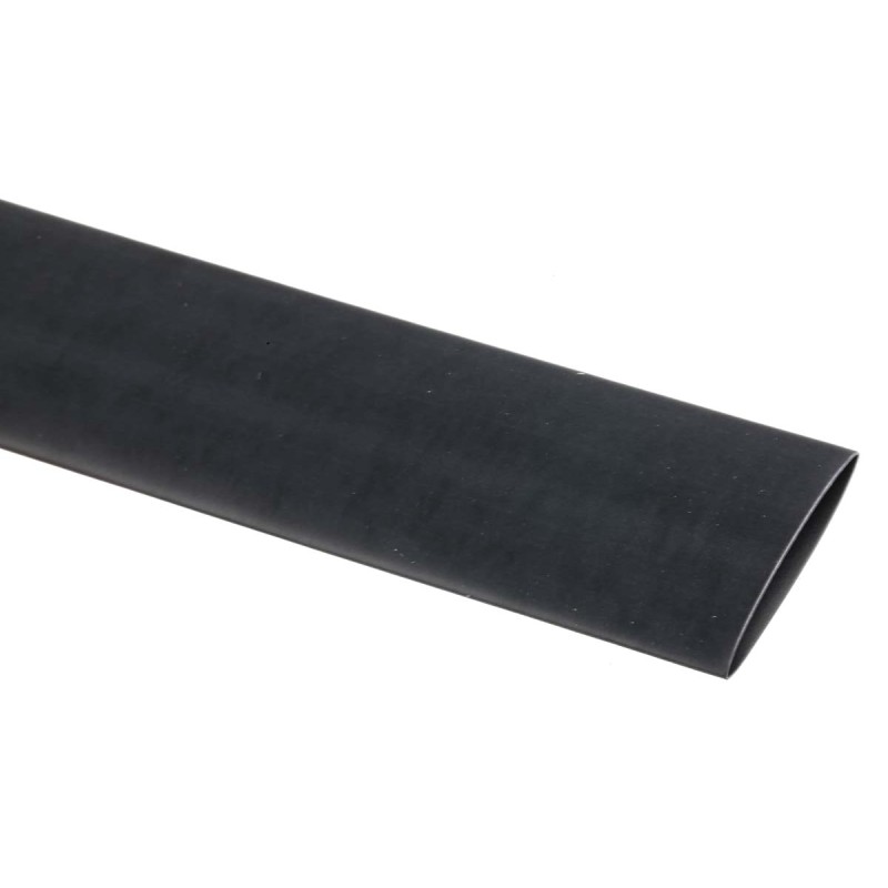 1 pcs - TE Connectivity Heat Shrink Tubing, Black 18mm Sleeve Dia. x 1.2m Length 3:1 Ratio, RNF-3000 Series