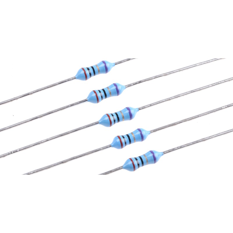 5 pcs - TE Connectivity 20Ω Metal Film Resistor 0.25W ±0.1% YR1B20RCC