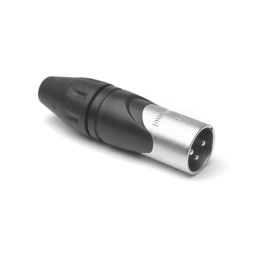 1 pcs - Amphenol Audio Cable Mount XLR Connector, Male, IP40, 133 V, 3 Way, Gold Plating