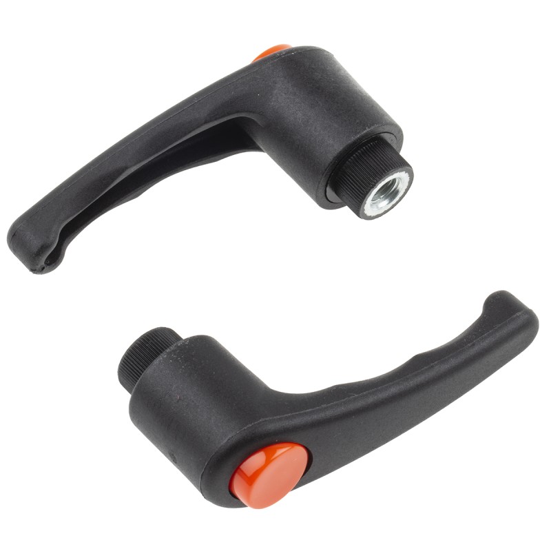 2 pcs - RS PRO Steel Clamping Lever, M8 x 12mm