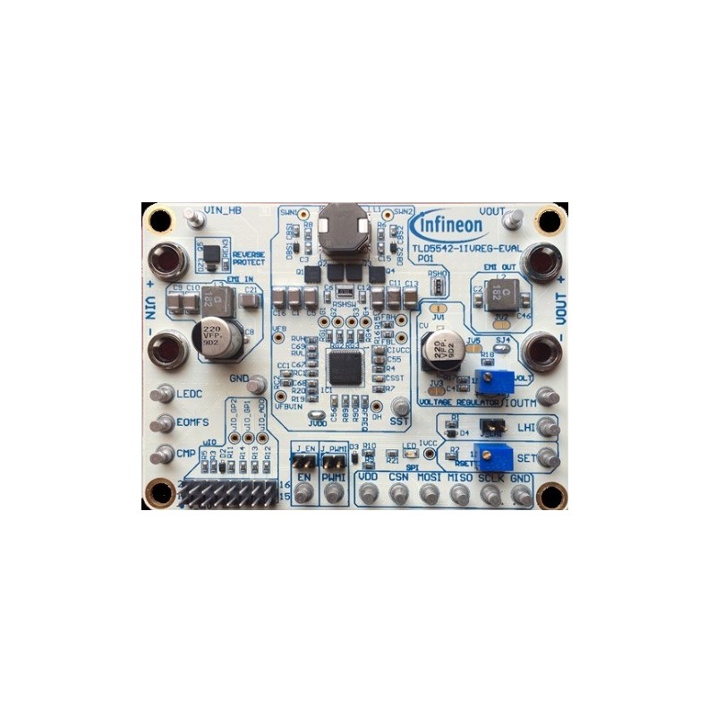 1 pcs - Infineon TLD5542-1IVREG-EVAL Buck-Boost Controller for TLD5190QV for TLD5542-1 as voltage regulator and LED driver