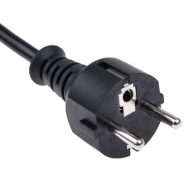 1 pcs - RS PRO Straight IEC C13 Socket to Straight CEE 7/7 Plug Power Cable Assembly, 2.5m