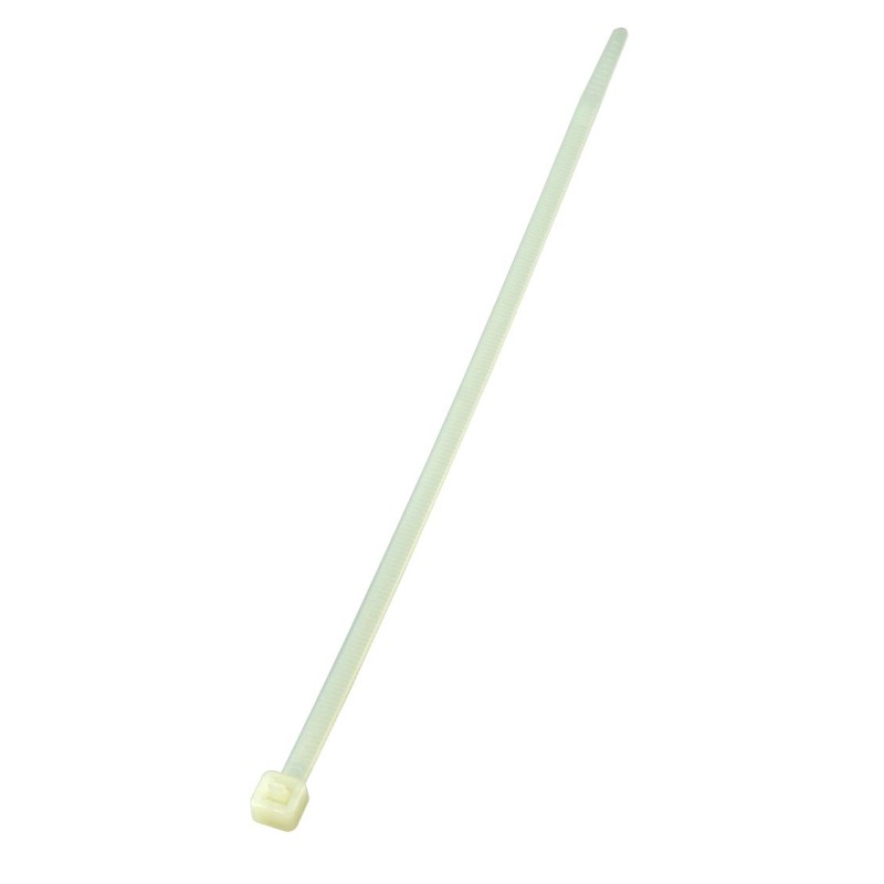 1 Bag of 100 - RS PRO Cable Tie, 370mm x 4.8 mm, Natural Nylon