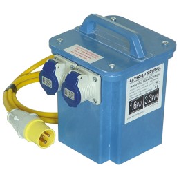1 pcs - Carroll & Meynell 3kVA Site Transformer, 110V ac Primary, 230V Secondary, 2 x 16A O/P