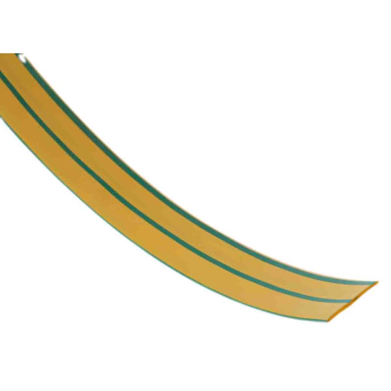 1 Reel of 4 M - RS PRO Heat Shrink Tubing, Green, Yellow 12mm Sleeve Dia. x 4m Length 3:1 Ratio