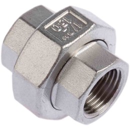 1 pcs - RS PRO Stainless Steel Pipe Fitting, Straight Octagon Union, Female G 1/2in x Female G 1/2in