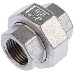 1 pcs - RS PRO Stainless Steel Pipe Fitting, Straight Octagon Union, Female G 1/2in x Female G 1/2in