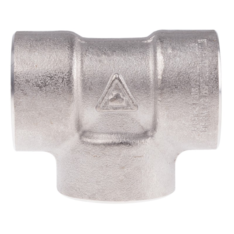 1 pcs - RS PRO Stainless Steel Pipe Fitting, Tee Circular Tee, Female G 3/8in x Female G 3/8in x Female G 3/8in