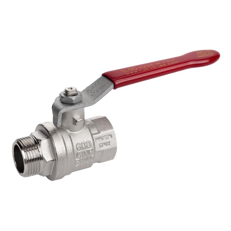1 pcs - RS PRO Brass Full Bore, 2 Way, Ball Valve, BSPP 3/8in, 40 - 30bar Operating Pressure