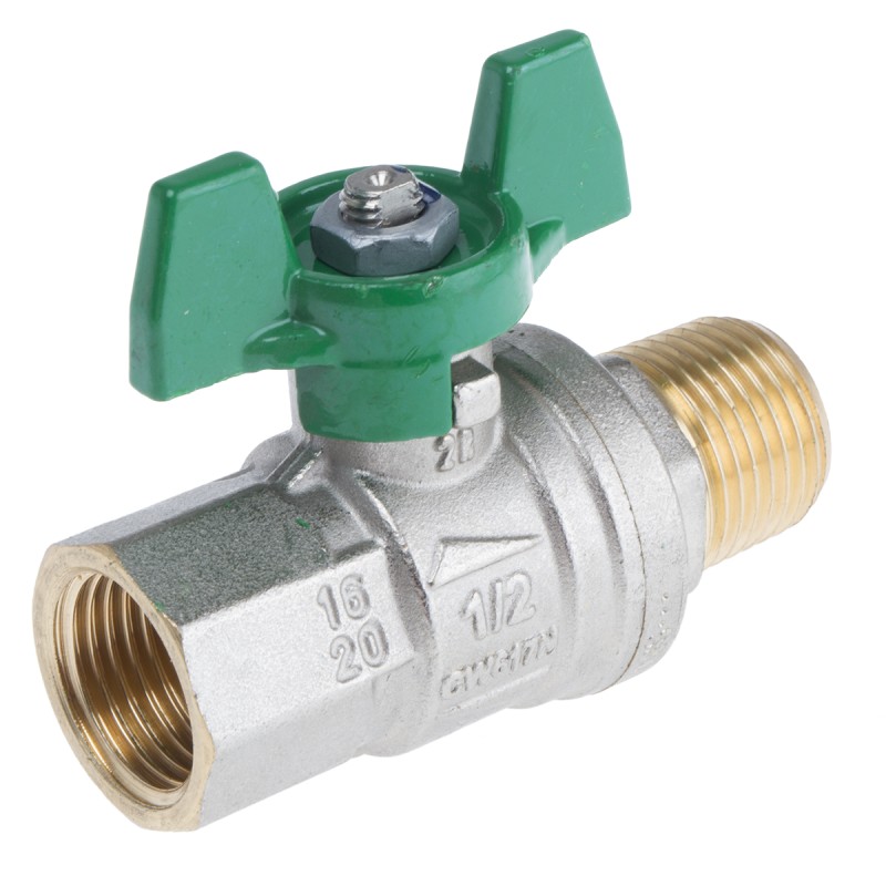 1 pcs - RS PRO Brass Full Bore, 2 Way, Ball Valve, BSPP 1/2in