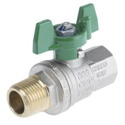 1 pcs - RS PRO Brass Full Bore, 2 Way, Ball Valve, BSPP 1/2in