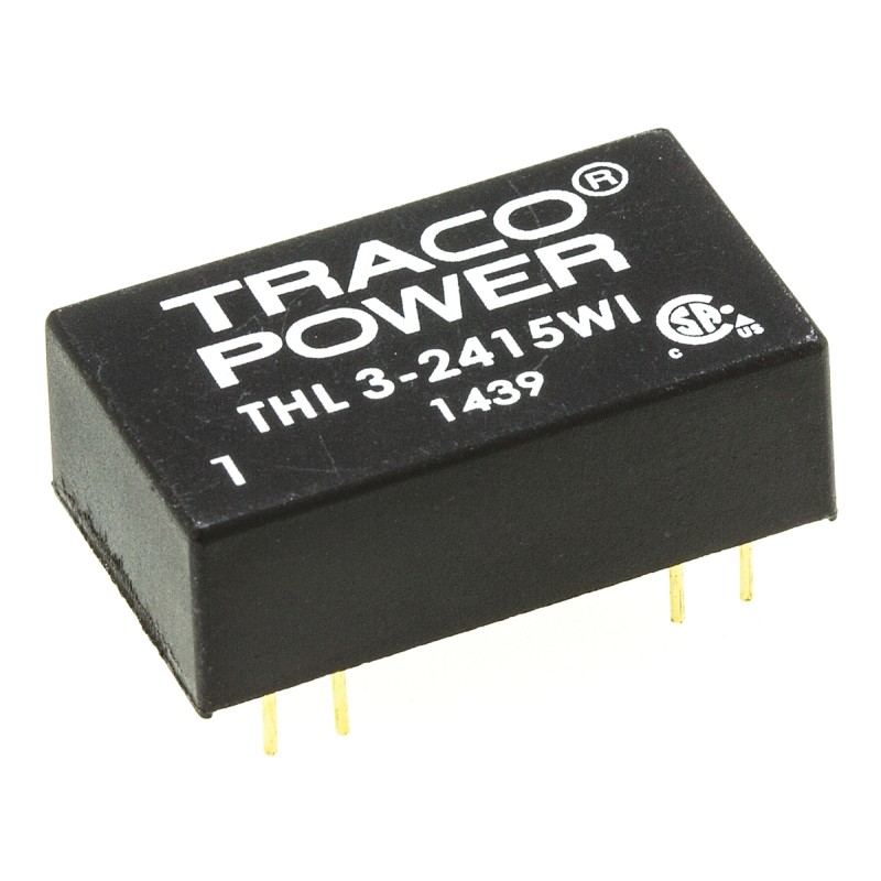 1 pcs - TRACOPOWER THL 3WI DC-DC Converter, 24V dc/ 125mA Output, 9 - 36 V dc Input, 3W, Through Hole, +85°C Max Temp