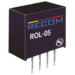 1 pcs - Recom ROL DC-DC Converter, 12V dc/ 42mA Output, 4.5 - 5.5 V dc Input, 0.5W, Through Hole, +85°C Max Temp -40°C