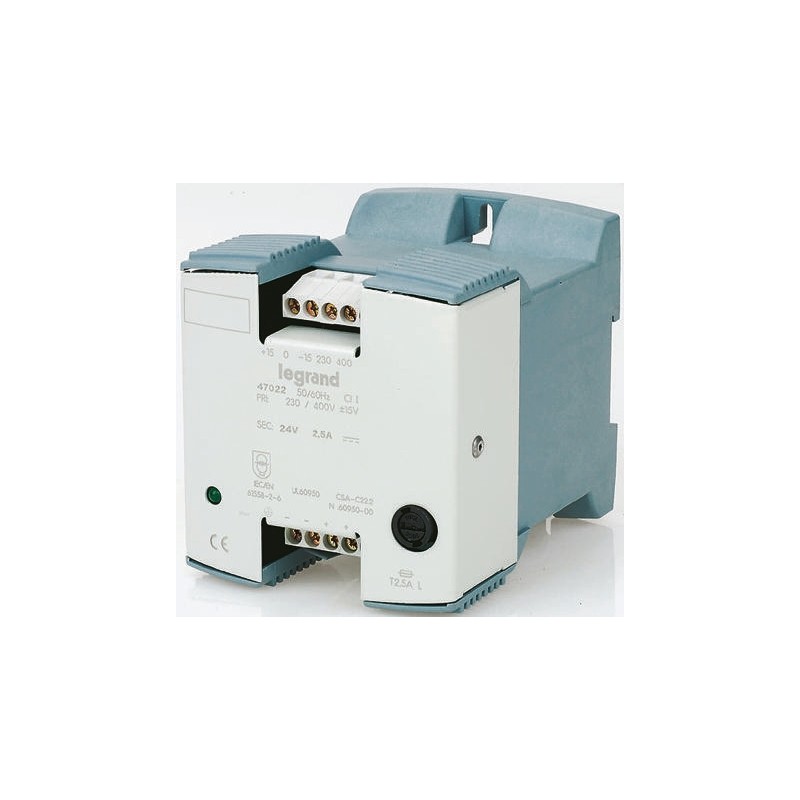 1 pcs - Legrand Linear DIN Rail Power Supply, 230 - 400V ac, 24V dc, 10A Output, 240W