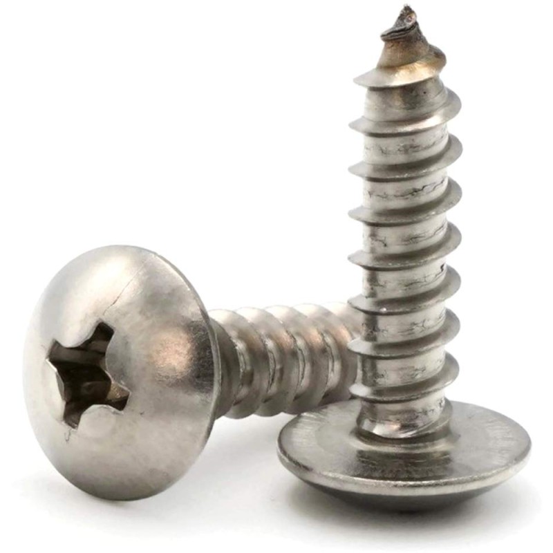 100 pcs - RS PRO Truss Head Self Tapping Screw, 1 1/4in Long