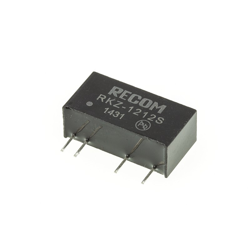1 pcs - Recom RKZ DC-DC Converter, 12V dc/ 168mA Output, 10.8 - 13.2 V dc Input, 2W, Through Hole, +85°C Max Temp -40°C