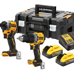 1 pcs - DeWALT DCK2050H2T-GB, 18V Cordless Drill Power Tool Kit - Compact Impact Drill Kit