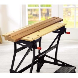 1 pcs - Black & Decker Portable Steel Workbench, 250kg Max Load, Adjustable Height, 775mm x 740mm