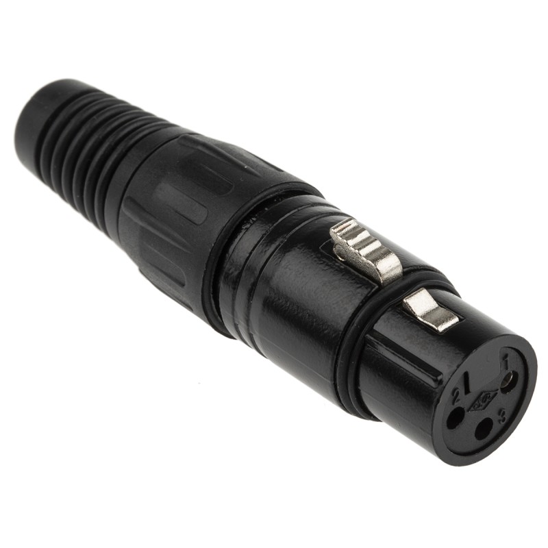 1 pcs - RS PRO Cable Mount XLR Connector, Female, 250 V ac, 3 Way, Silver Plating