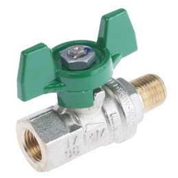 1 pcs - RS PRO Brass Full Bore, 2 Way, Ball Valve, BSPP 1/4in