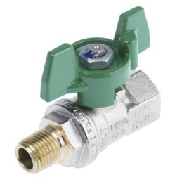 1 pcs - RS PRO Brass Full Bore, 2 Way, Ball Valve, BSPP 1/4in