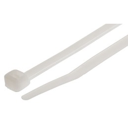 1 Bag of 100 - RS PRO Cable Tie, 385mm x 4.8 mm, Natural Nylon, Pk-100