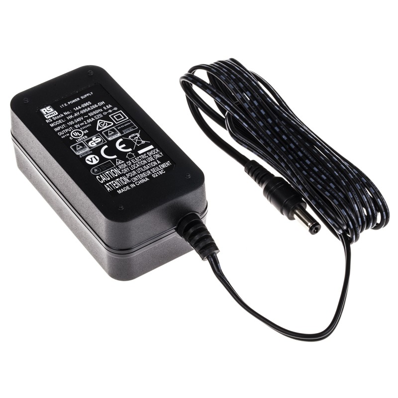 1 pcs - RS PRO 24W Plug-In AC/DC Adapter 24V dc Output, 0 - 1A Output