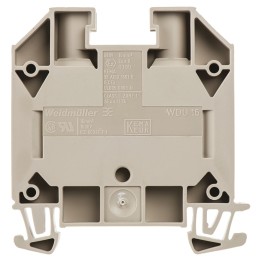 1 Pack of 10 - Weidmuller WDU Series Brown Feed Through Terminal Block, 16mm², Single-Level, Screw Termination, ATEX