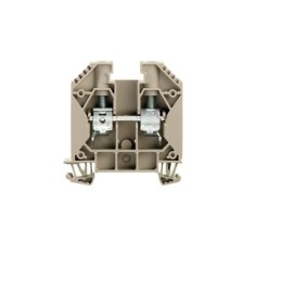 1 Pack of 10 - Weidmuller WDU Series Brown Feed Through Terminal Block, 16mm², Single-Level, Screw Termination, ATEX
