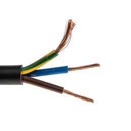 1 Reel of 100 M - RS PRO 3 Core Power Cable, 1 mm², 100m, Black PVC Sheath, 3183Y, 10 A, 500 V