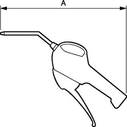 1 pcs - PREVOST 6bar Air Blow Gun, G 1/4in Air Inlet (BSP)