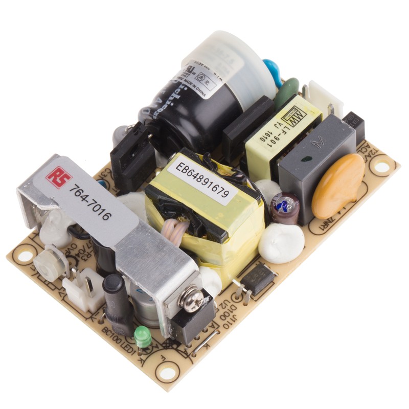 1 pcs - MEAN WELL Switching Power Supply, EPS-35-7.5, 7.5V dc, 4.7A, 35W, 1 Output, 120 - 370 V dc, 85 - 264 V ac