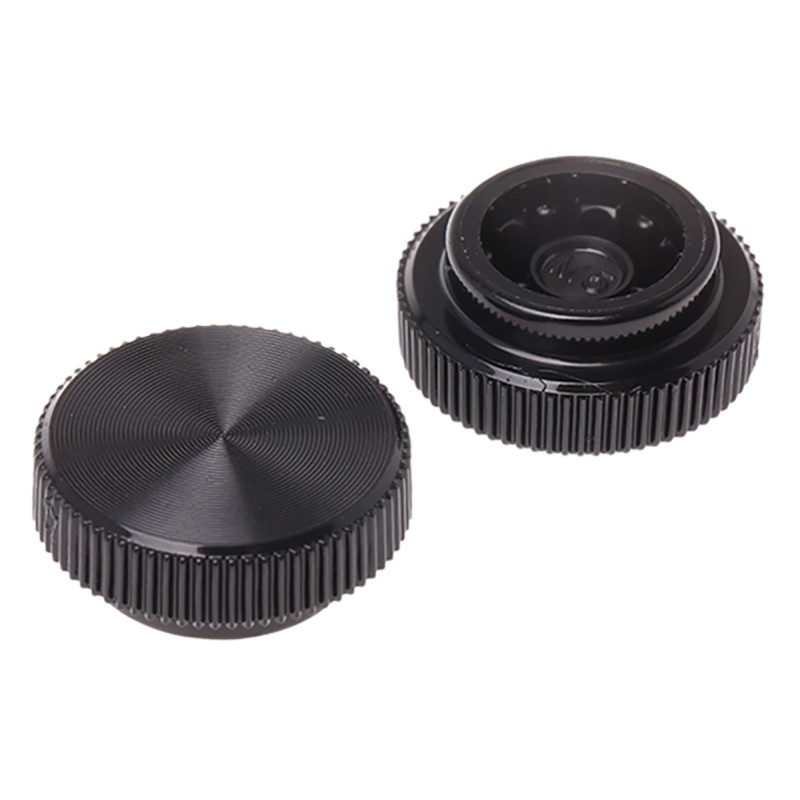 20 pcs - RS PRO Black Knurled Clamping Knob, M5, Unthreaded Hole