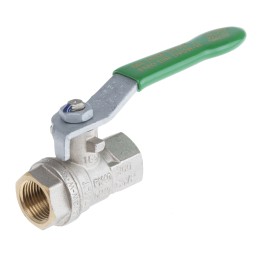 1 pcs - RS PRO Brass Full Bore, 2 Way, Ball Valve, BSPP 3/8in, 40bar Operating Pressure