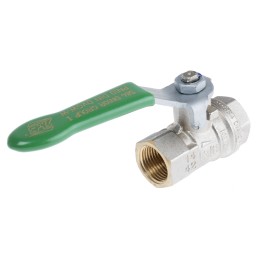 1 pcs - RS PRO Brass Full Bore, 2 Way, Ball Valve, BSPP 3/8in, 40bar Operating Pressure