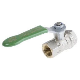 1 pcs - RS PRO Brass Full Bore, 2 Way, Ball Valve, BSPP 3/8in, 40bar Operating Pressure