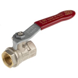 1 pcs - RS PRO Brass Full Bore, 2 Way, Ball Valve, BSPP 3/8in, 30 - 40bar Operating Pressure