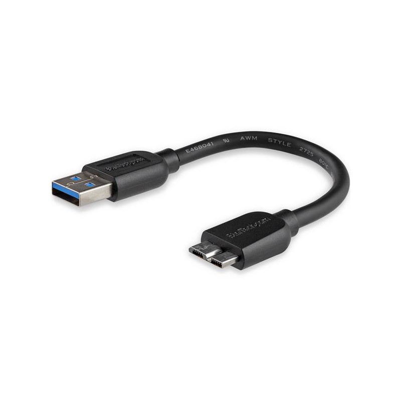 1 pcs - StarTech.com USB 3.0 Cable, Male USB A to Male Micro USB B Cable, 15cm