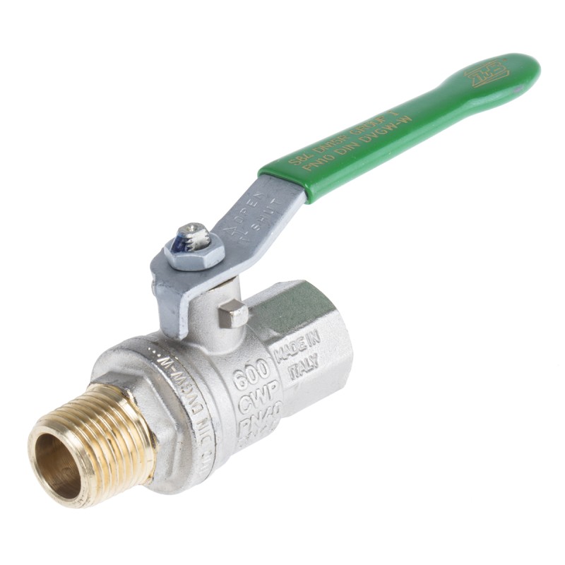 1 pcs - RS PRO Brass Full Bore, 2 Way, Ball Valve, BSPP 1/2in