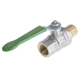 1 pcs - RS PRO Brass Full Bore, 2 Way, Ball Valve, BSPP 1/2in