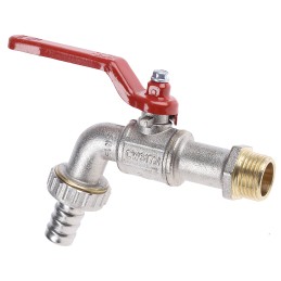 1 pcs - RS PRO Chrome Plated Brass Lever Bib Tap, 1/2in