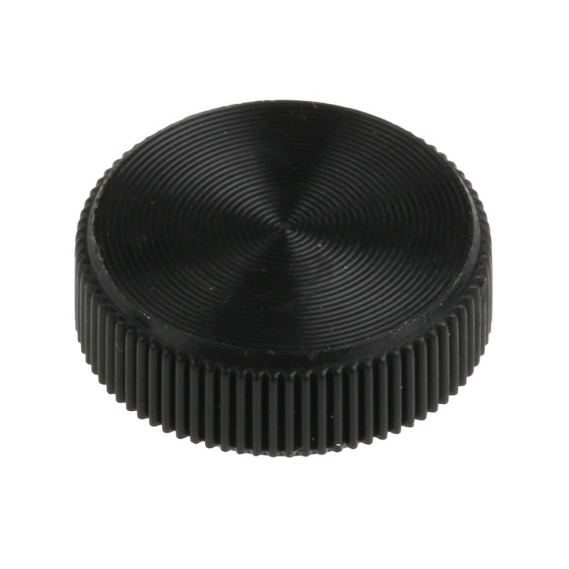 20 pcs - RS PRO Black Knurled Clamping Knob, M4, Unthreaded Hole