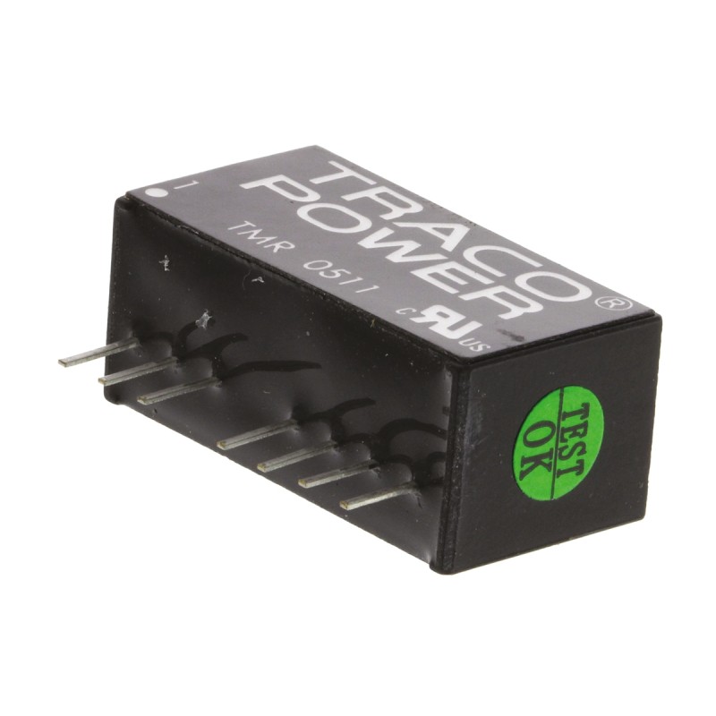 1 pcs - TRACOPOWER TMR 2 DC-DC Converter, 5V dc/ 400mA Output, 4.5 - 9 V dc Input, 2W, Through Hole, +85°C Max Temp
