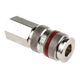 1 pcs - RS PRO Brass Female Pneumatic Quick Connect Coupling, G 3/8 Female Threaded