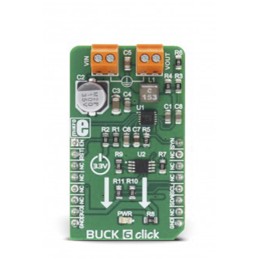 1 pcs - MikroElektronika Buck 6 Click Buck Converter for DS4432U, MAX17572 for General Purpose Power Supplies, Wall Transformer