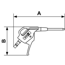 1 pcs - PREVOST 6bar Air Blow Gun, British 6 Air Inlet (BSP)