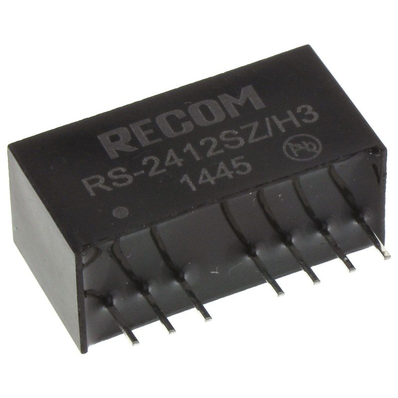 1 pcs - Recom RS DC-DC Converter, 12V dc/ 166mA Output, 9 - 36 V dc Input, 2W, Through Hole, +75°C Max Temp -40°C Min
