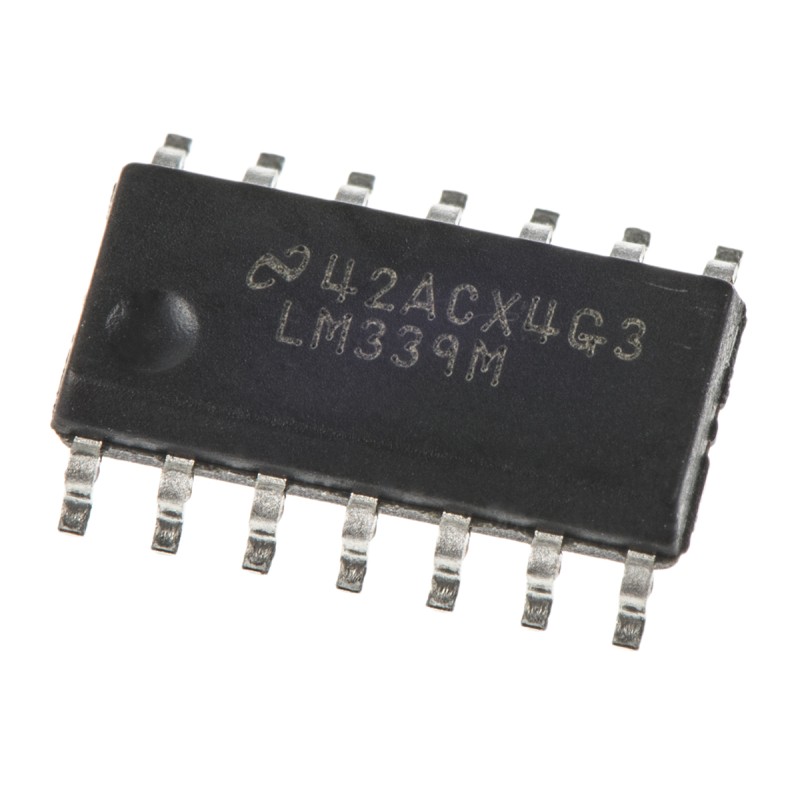 1 pcs - LM339M/NOPB Texas Instruments, Quad Comparator, Open Collector O/P, 1.3μs 3 - 28 V 14-Pin SOIC