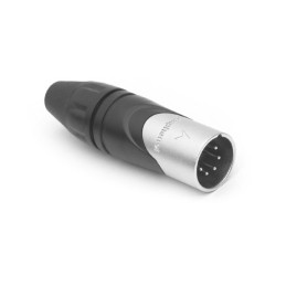 1 pcs - Amphenol Audio Cable Mount XLR Connector, Male, IP40, 133 V, 5 Way, Silver Plating