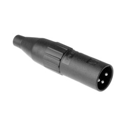 1 pcs - Amphenol Audio Cable Mount XLR Connector, Male, IP40, 133 V, 3 Way, Silver Plating